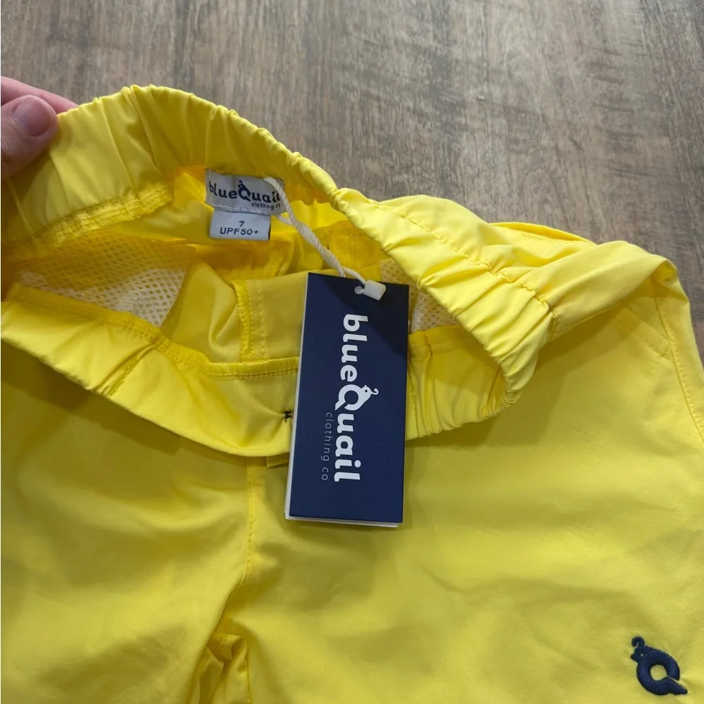 Kids Yellow Casual Swim Shorts